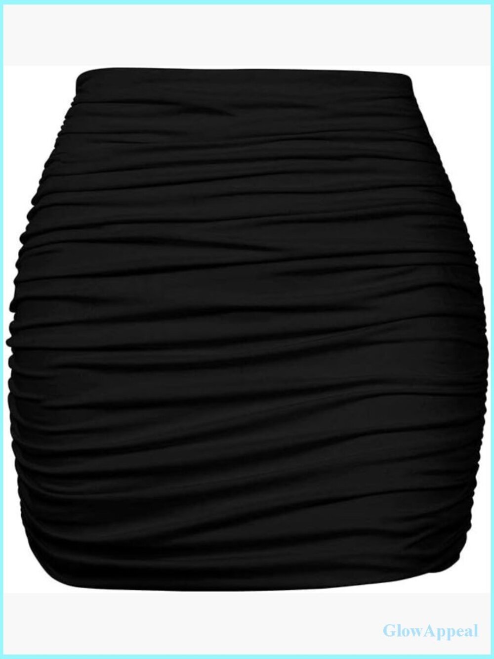 Sexy High Waist Solid Tight Ruched Bodycon Mini Club Skirt